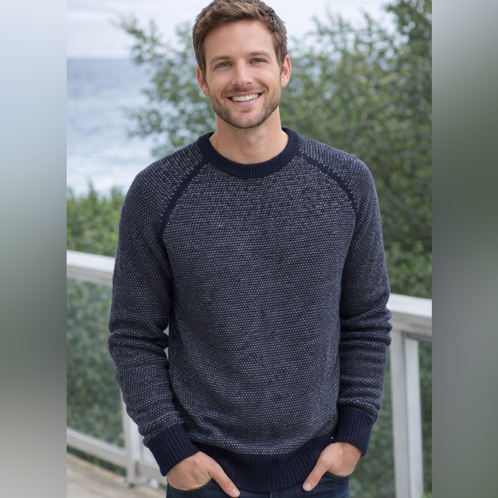 J. Cree Men's Navy Sweater - Picture 1 of 12